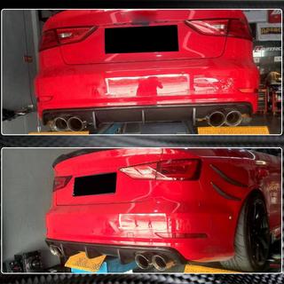 Difusor trasero V2 (para S-Line Sedan 2012-2016, Carbono) Audi A3 2012-2020 foto 4