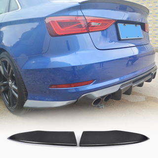 Flaps para parachoques trasero Flap (para S-Line Sedan 2012-2016, Carbono) Audi A3 2012-2020 foto 1