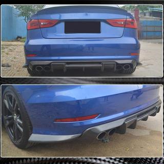 Flaps para parachoques trasero Flap (para S-Line Sedan 2012-2016, Carbono) Audi A3 2012-2020 foto 3