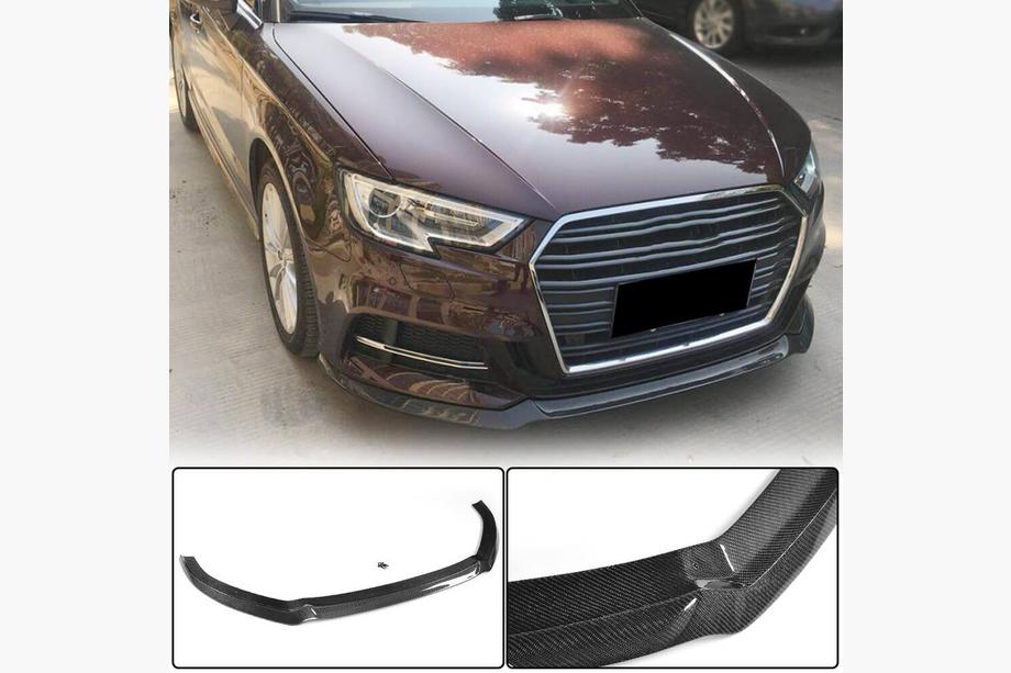 Audi A3 2012-2020 Labio Delantero V1 (para S-Line 2017-2020 HB, Carbono) Image