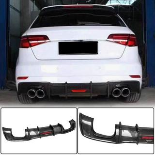 Difusor Trasero de Parachoques V1 para S-Line HB 2017-2020, Carbono Audi A3 2012-2020 foto 1