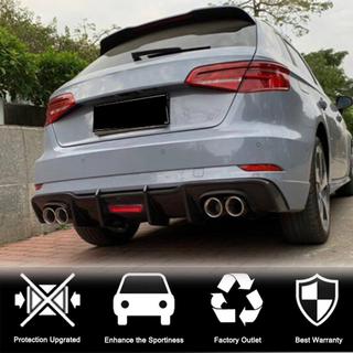 Difusor Trasero de Parachoques V1 para S-Line HB 2017-2020, Carbono Audi A3 2012-2020 foto 2