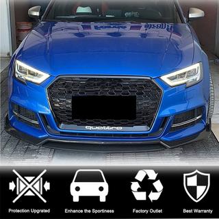 Lip spoiler del paragolpes delantero Lip V4 (para S-Line Sedan 2017-2020, Carbono) Audi A3 2012-2020 foto 2