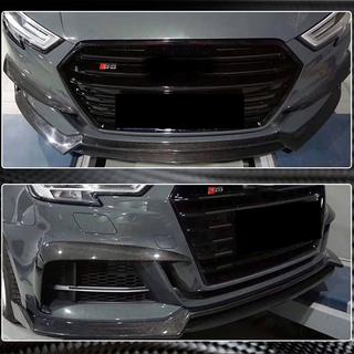 Lip spoiler del paragolpes delantero Lip V4 (para S-Line Sedan 2017-2020, Carbono) Audi A3 2012-2020 foto 4