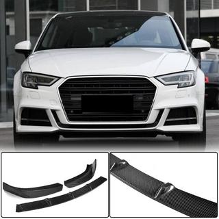 Labio delantero para paragolpes Lip V2 (para S-Line Sedan 2017-2020, Carbono) Audi A3 2012-2020 foto 1