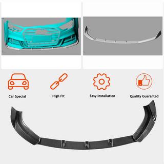 Labio delantero para paragolpes Lip V2 (para S-Line Sedan 2017-2020, Carbono) Audi A3 2012-2020 foto 2