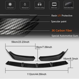 Labio delantero para paragolpes Lip V2 (para S-Line Sedan 2017-2020, Carbono) Audi A3 2012-2020 foto 4