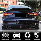 Audi A3 2012-2020 Difusor de parachoques trasero V2 (para S-Line Sedan 2017-2020, Carbono) foto 2
