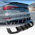 Audi A3 2012-2020 Difusor de parachoques trasero V1 (para S-Line Sedan 2017-2020, Carbono) foto 1