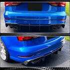 Audi A3 2012-2020 Difusor de parachoques trasero V1 (para S-Line Sedan 2017-2020, Carbono) foto 7