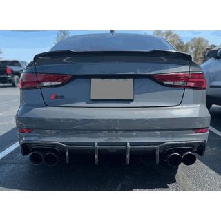 Difusor de parachoques trasero V1 (para S-Line Sedan 2017-2020, Carbono) Audi A3 2012-2020 foto 3