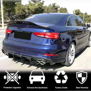 Difusor de parachoques trasero V1 (para S-Line Sedan 2017-2020, Carbono) Audi A3 2012-2020 foto 4