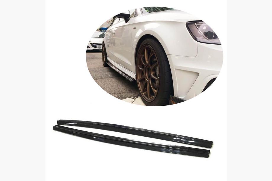 Audi A3 2012-2020 Faldones Laterales V1 (para S-Line HB, Carbono) Image