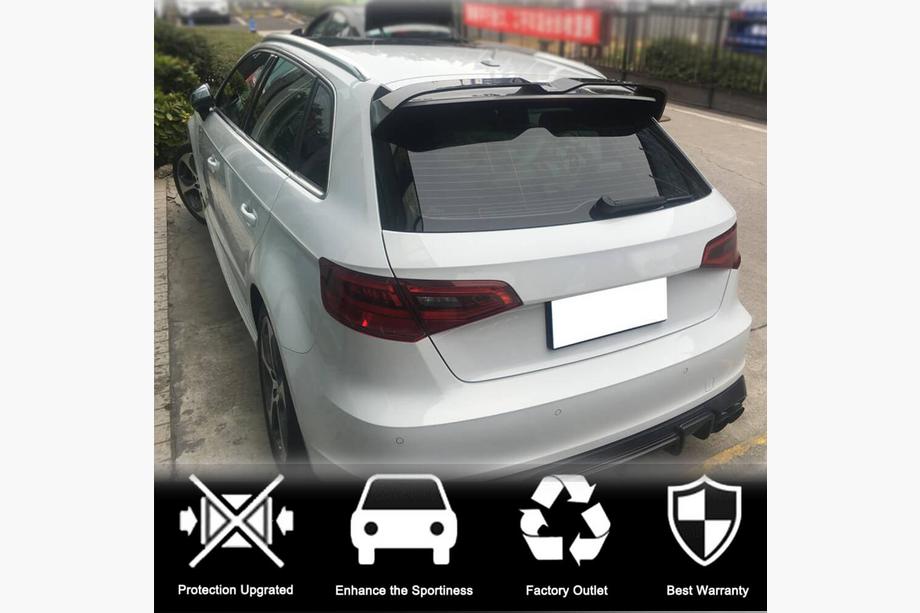 Audi A3 2012-2020 Spoiler V1 (para S-Line HB, Carbono) Foto 3