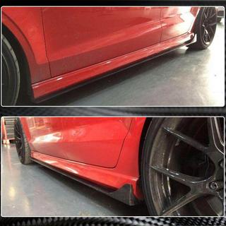 Taloneras laterales V2 (para S-Line Sedan, Carbono) Audi A3 2012-2020 foto 2