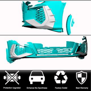 Lip spoiler del paragolpes delantero (para S-Line Sedan 2020-2023, Carbono) foto 2