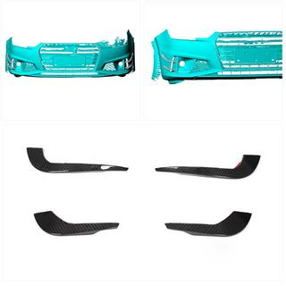 Lip delantero V3 (para S-Line Sedan 2015-2019, Carbono) foto 2