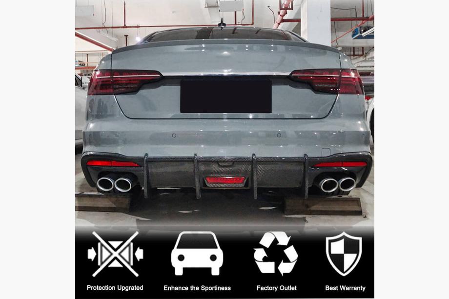 Audi A4 B10 2024- Difusor Trasero V3 (para S-Line, Carbono) Foto 2