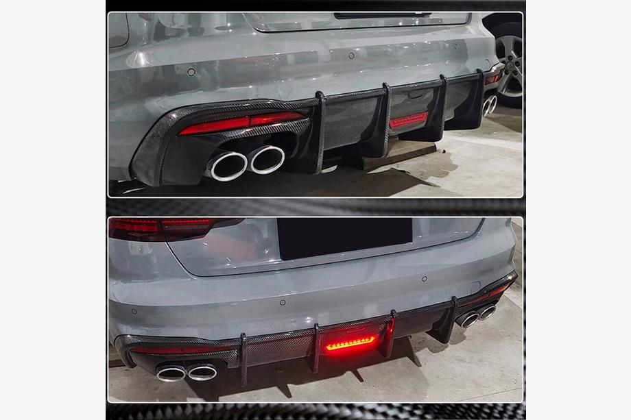 Audi A4 B10 2024- Difusor Trasero V3 (para S-Line, Carbono) Foto 3