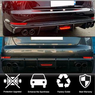 Difusor de parachoques trasero V1 (para S-Line Sedan 2015-2019, Carbono) foto 2