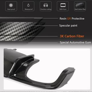 Difusor de parachoques trasero V1 (para S-Line Sedan 2015-2019, Carbono) foto 3