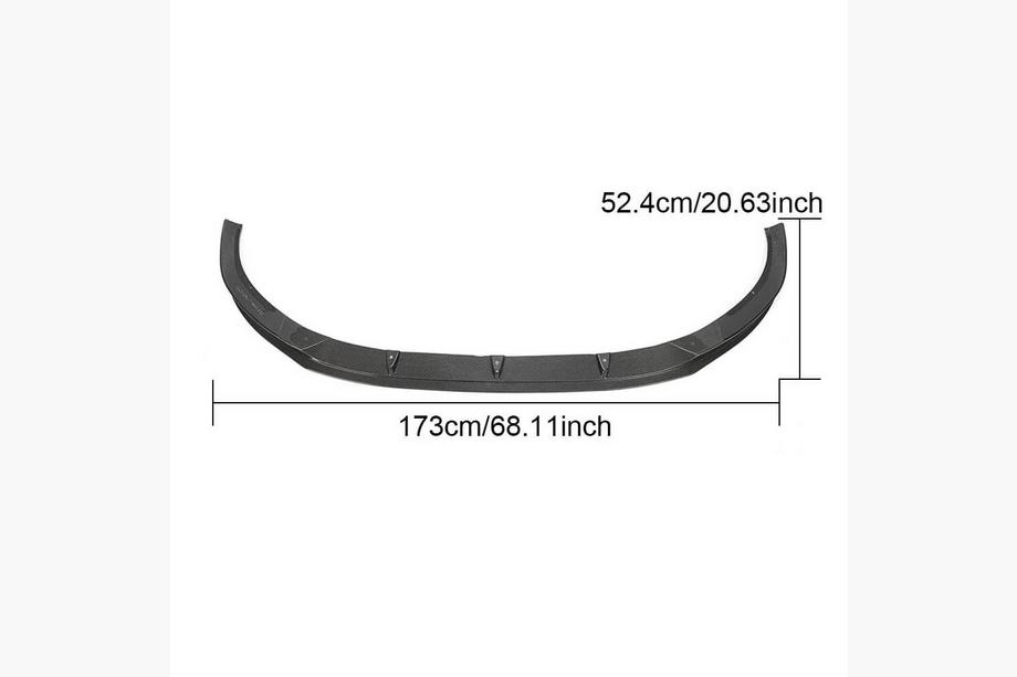 Audi A4 B9 2015-2024 Lip delantero de paragolpes Lip V6 (para S-Line Sedan 2015-2019, Carbono) Foto 6