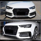 Audi A4 B9 2015-2024 Lip spoiler del paragolpes delantero Lip V2 (para S-Line Sedan 2015-2019, Carbono) foto 5