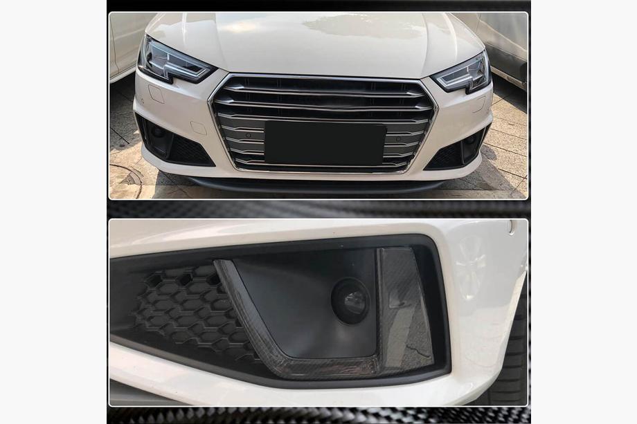 Audi A4 B9 2015-2024 Entradas de aire para faros antiniebla delanteros (Carbono) V2 Foto 4