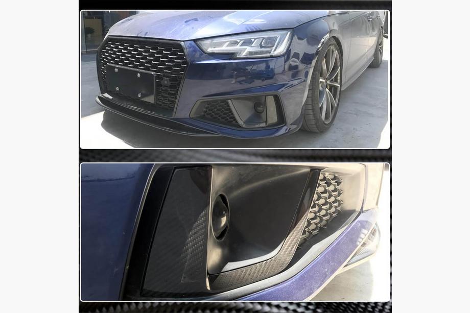 Audi A4 B9 2015-2024 Entradas de aire para faros antiniebla delanteros (Carbono) V2 Foto 5