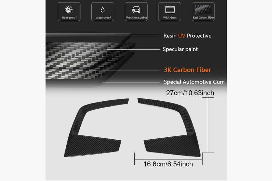 Audi A4 B9 2015-2024 Entradas de aire para faros antiniebla delanteros (Carbono) V2 Foto 6