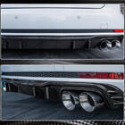 Audi A4 B9 2015-2024 Difusor de parachoques trasero V2 (para S-Line Sedan 2015-2019, Carbono) foto 4