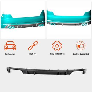 Difusor de parachoques trasero V2 (para S-Line Sedan 2015-2019, Carbono) foto 2