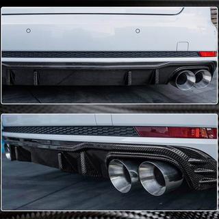 Difusor de parachoques trasero V2 (para S-Line Sedan 2015-2019, Carbono) foto 4