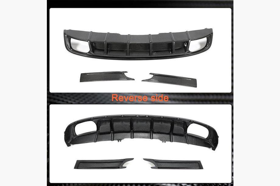 Audi A4 B9 2015-2024 Difusor de parachoques trasero (para S4 2017-2020, Carbono) Foto 4
