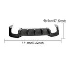 Audi A5 2016-2025 Difusor Trasero de Parachoques V2 (para S-Line 2021-2025, Carbono) foto 3