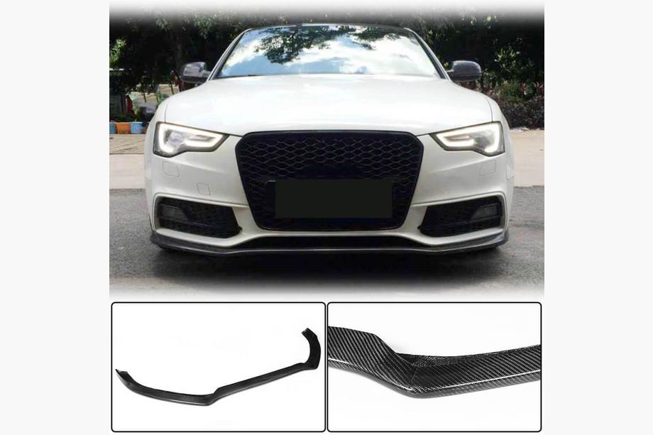 Audi A5 2007-2015 Lip delantero V1 para S-Line 2012-2015, Carbono Image