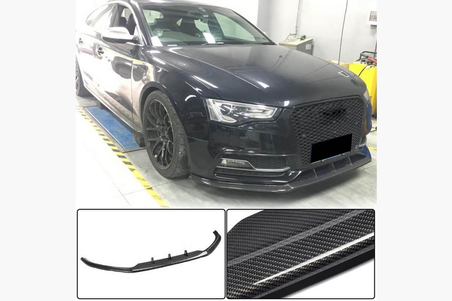 Audi A5 2007-2015 Splitter delantero Lip V4 (para S-Line 2012-2015, Carbono) Image