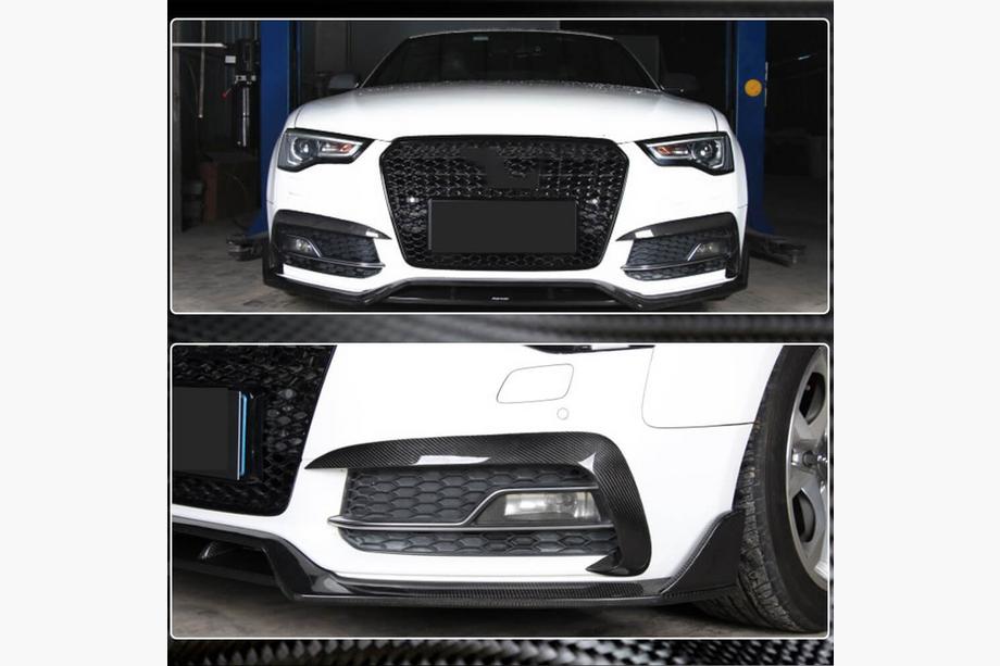 Audi A5 2007-2015 Cubiertas para faros antiniebla (para S-Line 2012-2015, Carbono) Foto 3