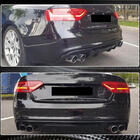 Audi A5 2007-2015 Difusor Trasero de Parachoques V2 (para S-Line 2012-2015, Carbono) foto 4