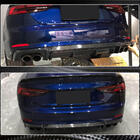 Audi A5 2016-2025 Difusor Trasero de Parachoques V2 (para S-Line 2016-2020, Carbono) foto 6