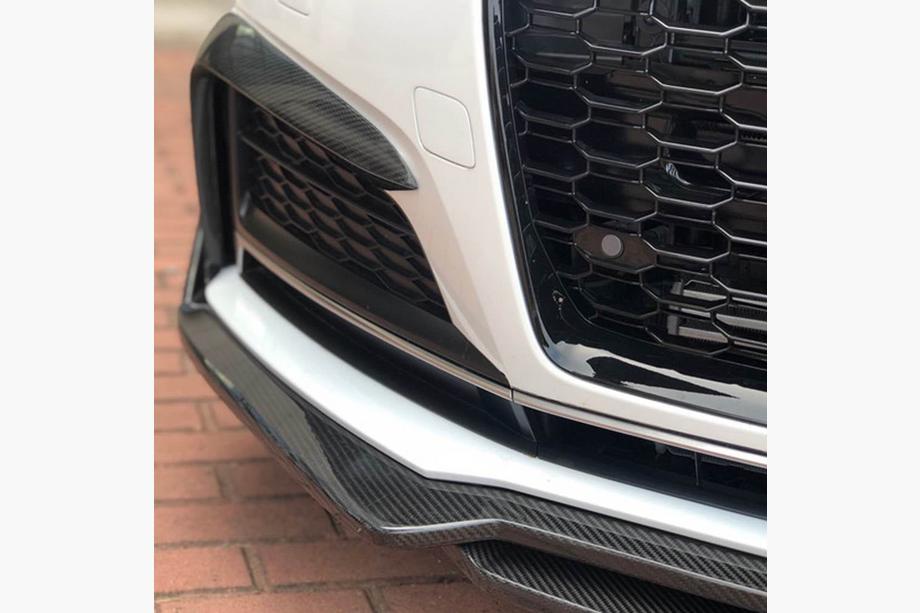 Audi A5 2016-2025 Labio Delantero V2 (para S-Line 2021-2025, Carbono) Foto 5