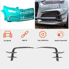 Audi A5 2016-2025 Extensiones Flap V2 para parachoques delantero (para S-Line 2016-2020, Carbono) foto 2