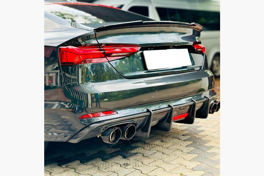 Audi A5 2016-2025 Difusor Trasero de Parachoques V1 (para S-Line 2016-2020, Carbono) Foto 4