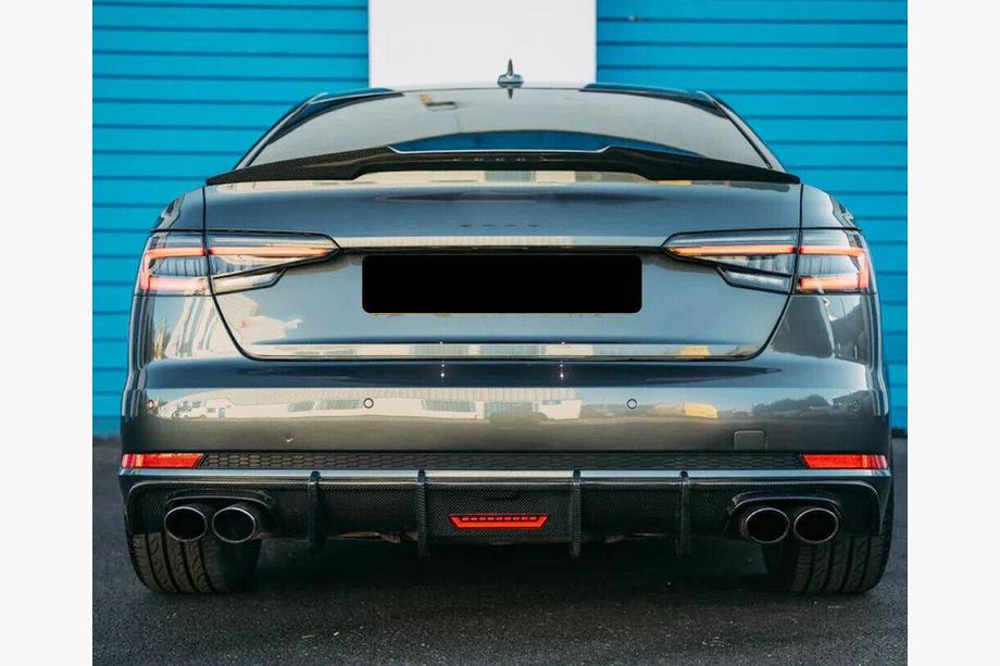 Audi A5 2016-2025 Difusor Trasero de Parachoques V1 (para S-Line 2016-2020, Carbono) Foto 7