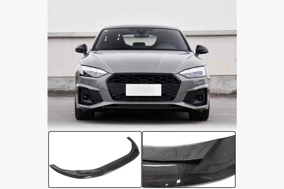 Audi A5 2016-2025 Labio Parachoques Delantero V3 (para S-Line 2021-2025, Carbono) Image