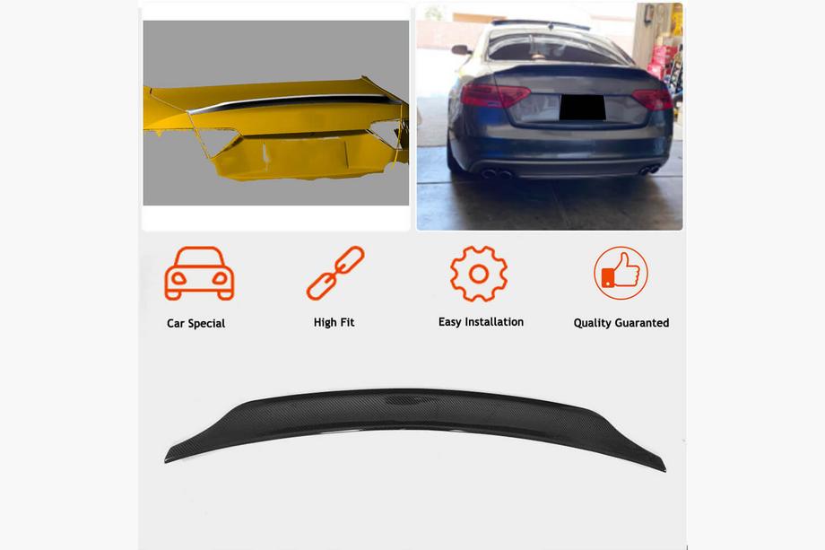 Audi A5 2007-2015 Alerón V1 (para Coupe, Carbono) Foto 2