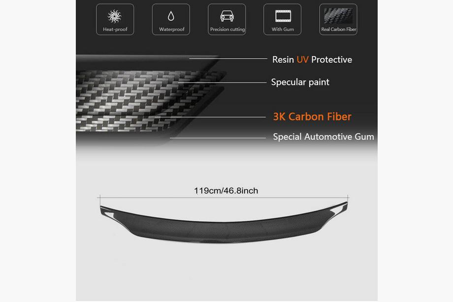 Audi A5 2007-2015 Alerón de maletero trasero (Carbono) V2 Foto 7