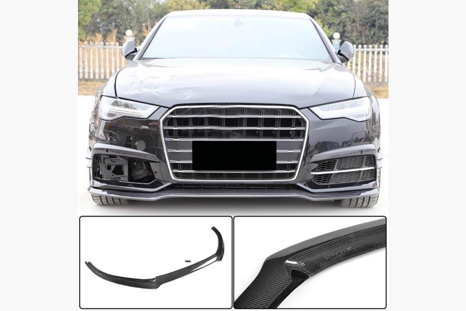 Audi A6 C7 2011-2017 Lip Frontal Paragolpes Carbono V3 para S-Line 2014-2018 Foto 1