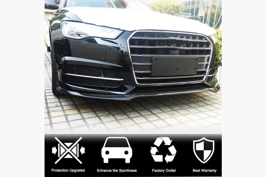 Audi A6 C7 2011-2017 Lip Frontal Paragolpes Carbono V3 para S-Line 2014-2018 Foto 2