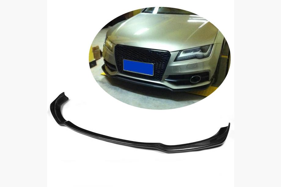 Audi A7 2010-2018 Lip delantero V1 para parachoques (S-Line, 2010-2014, Carbono) Image